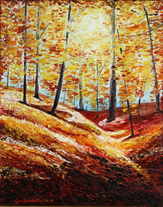 Ricami d'autunno, L.M. Gambardella, olio su tela, 40x50, 2010